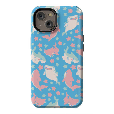Happy Shark Pattern Phone Case